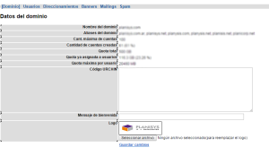 Datos del Dominio